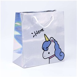 Подарочный пакет "Question Unicorn here", 250*110*260MM