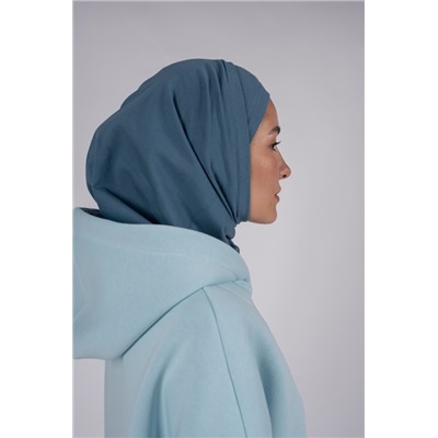 Арт. 19002 Комплект хиджаб с шапочкой. Цвет индиго.