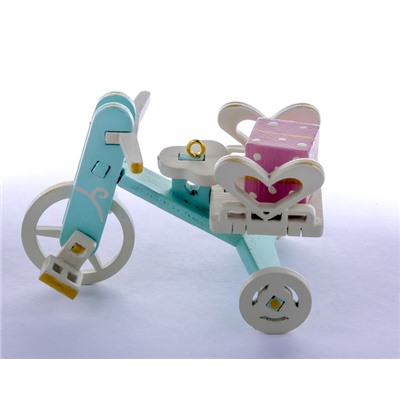 Елочная игрушка - Детский велосипед с багажником  56GG64-25804 Heart