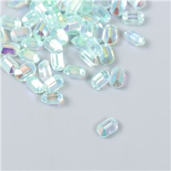 Декор для творчества пластик "Вытянутый кристаллик" набор 60 шт бирюза 0,8х0,6 см