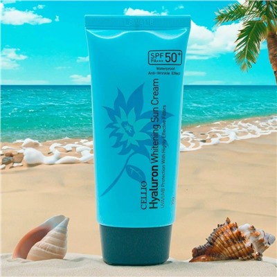 Солнцезащитный крем с гиалуроновой кислотой Cellio Hyaluron Whitening Sun Cream SFP50+ PA+++ 70 г