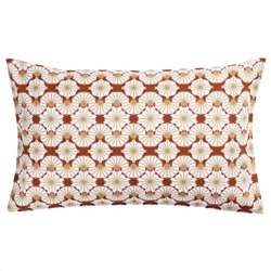 LJUVARE ЛЬЮВАРЕ, Чехол на подушку, с цветочным орнаментом оранжевый/бежевый, 40x65 см