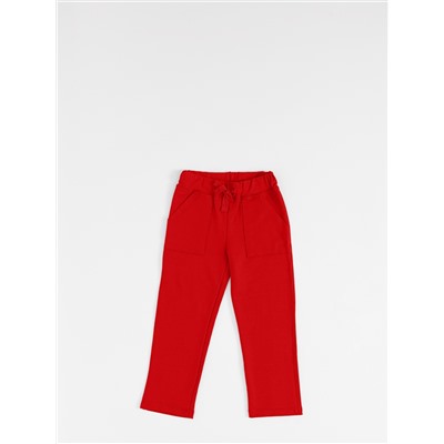 Красные брюки из футера 2-3
