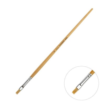 Кисть "Сонет" № 1, щетина, плоская, длинная ручка, d=5 мм