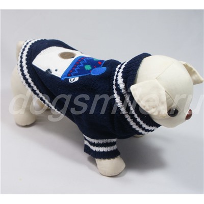 Синий свитер "Белый медведь"