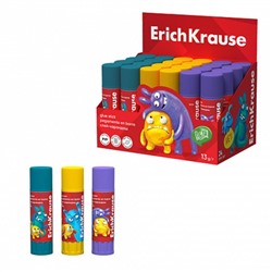 Клей-карандаш 13г ErichKrause EasyStick "Jolly Friends" PVP, микс