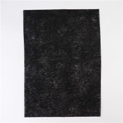 Флизелин клеевой сплошной, 35 гр/кв метр, 30 × 40 см, цвет чёрный