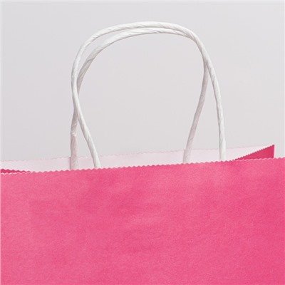 Пакет крафтовый Pink, 22 × 25 × 12 см