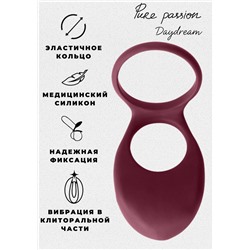 Эрекционное Виброкольцо Pure Passion Daydream Wine Red 1303-02lola