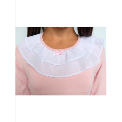 Розовый школьный джемпер (блузка) для девочки 72905-ДШ20