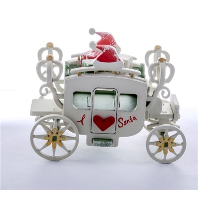 Елочная игрушка, сувенир - Карета крытая 6017 Heart Santa