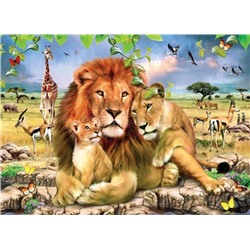 Алмазная мозаика картина стразами Львы, 50х65 см
