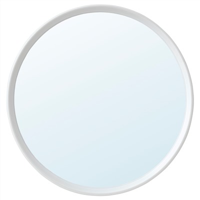 HÄNGIG ХЭНГИГ, Зеркало, белый/круглой формы, 26 см