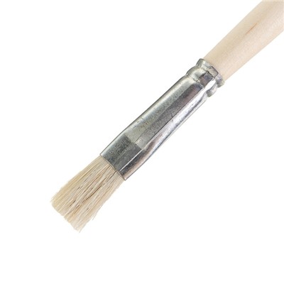 Кисть Коза плоская №10 (ширина обоймы 10 мм; длина волоса 18 мм), деревянная ручка, Calligrata