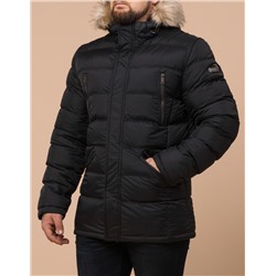 Удобная куртка черная большого размера модель 23752