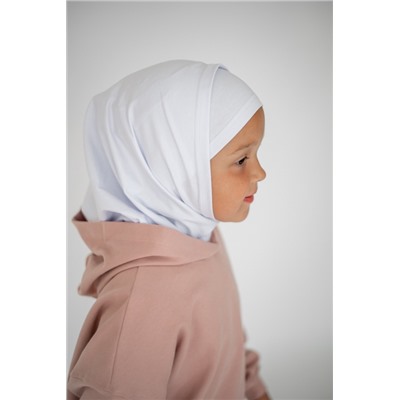 Арт. 19000 Детский комплект хиджаб с шапочкой. Цвет белый.