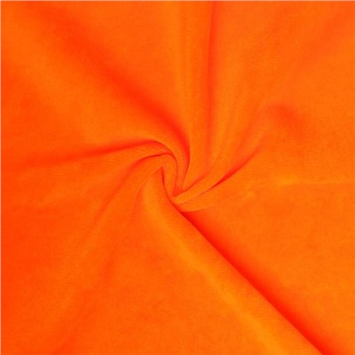 Отрез трикотажный для рукоделия, велюр, цвет оранжевый, 45 х 50 см