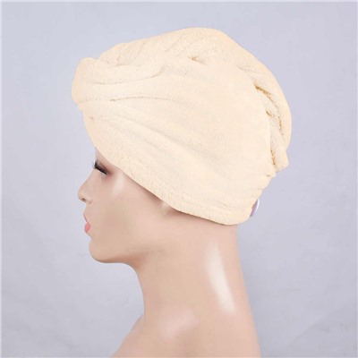 Махровое полотенце-тюрбан для сушки волос