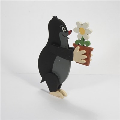 Елочная игрушка - Кротик с цветком 9005