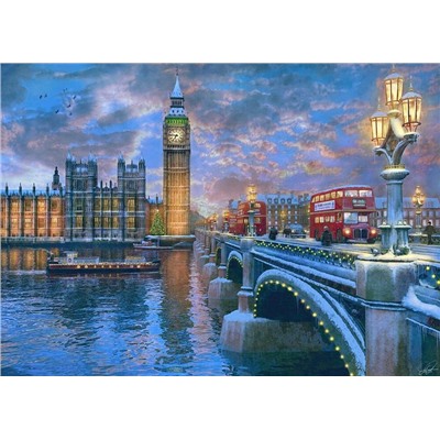 Алмазная мозаика картина стразами Вестминстерский мост, 30х40 см