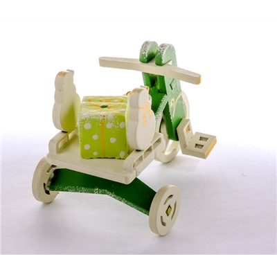 Елочная игрушка - Детский велосипед с багажником 6017 SnowMan