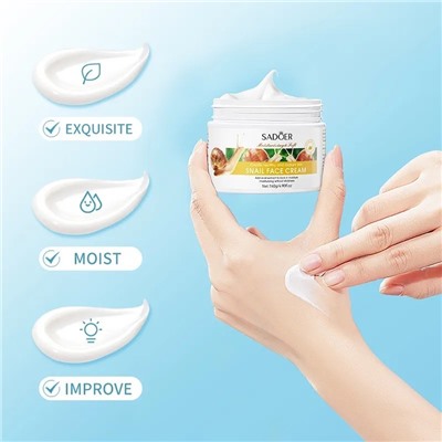 Омолаживающий крем с муцином улитки SADOER Snail Moisturizer Cream 140g