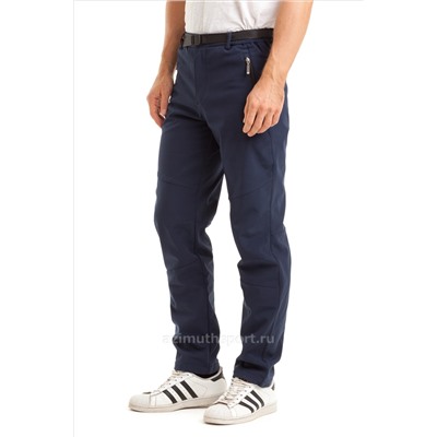 Мужские брюки-виндстопперы на флисе Azimuth A 66 Темно-сиинй