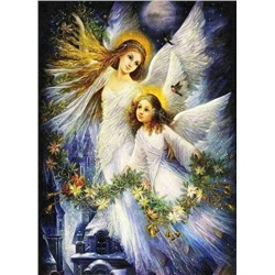 Алмазная мозаика картина стразами Ангелы, 50х65 см