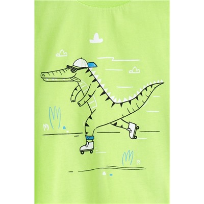 Пижама для мальчика Crockid К 1512 ярко-зеленый, друзья крокодилы