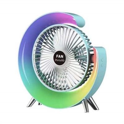 Переносной Портативный Вентилятор Colorful Desktop Fan с подсветкой оптом