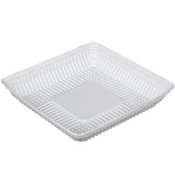 Контейнер для торта Т-160Д (Т), квадратный, цвет белый, размер 20,5 х 20,5 х 3,7 см