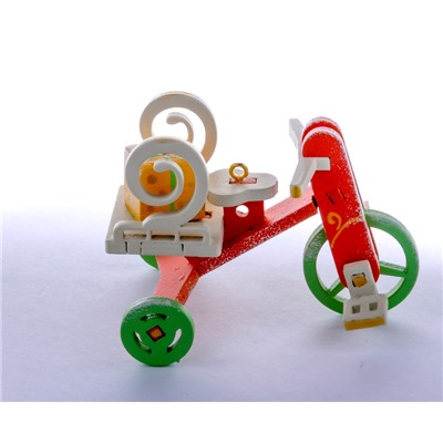 Елочная игрушка - Детский велосипед с багажником  410-3 Twirl