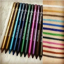 Набор цветных карандашей для глаз Flormar Waterproof Eye Liner 12 шт.