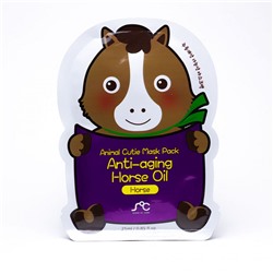 Horse Animal Mask Pack Anti-aging Horse Oil 25 гр Антивозрастная тканевая маска д/лица