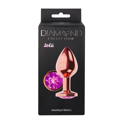 Анальная Пробка Diamond Amethyst Shine L Розовое Золото 4025-02lola