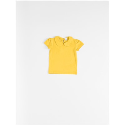 Желтая блузка с коротким рукавом 2-3