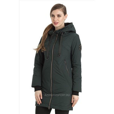 Женская удлиненная куртка-парка Alpha Endless 1019 Изумруд