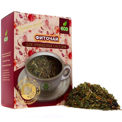 Фиточай «Для очищения сосудов» с курильским чаем, 75 гр.
