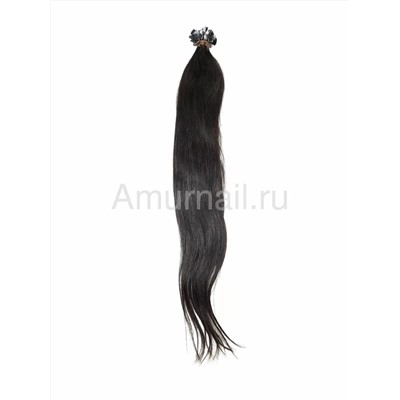 Натуральные волосы на капсуле №Natural (100 капсул) Черный