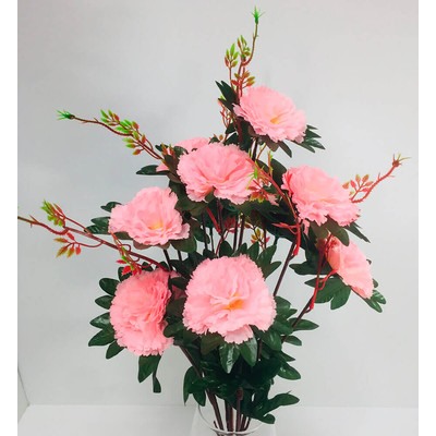 Букет искусственных цветов гвоздика розовый 60 см 12 бутонов к24