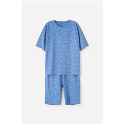 Пижама для мальчика КБ 2800 акулы на дымчато-синем