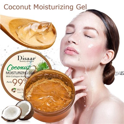 Гель для лица и тела с кокосом и коллагеном Disaar Coconut Skin Moisturizing Gel 99% 300 ml