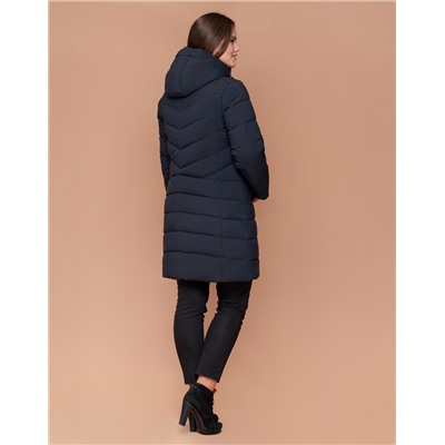 Высококачественная темно-синяя женская куртка большого размера Braggart "Youth" модель 25275