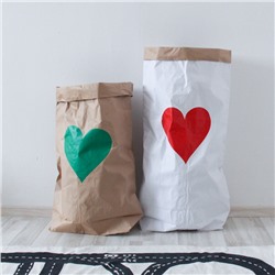 Эко-мешок для игрушек из крафт бумаги Big Heart
