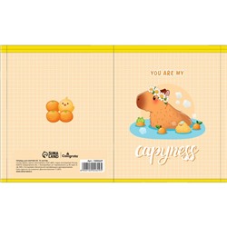 Тетрадь для скетчей А5, 16 листов "Капибара", обложка мелованный картон, блок 100 г/м2