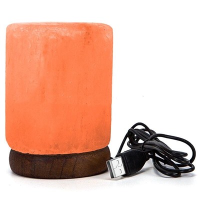 Солевая лампа Цилиндр USB Himalayan Salt Lamp USB Cylinder