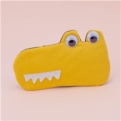 Маска для сна гелевая "Crocodile", yellow