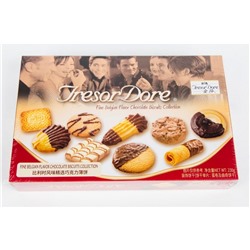 Печенье TresorDore Ассорти с шоколадом в картонной коробке 230гр