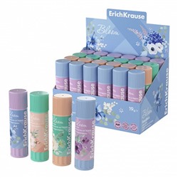 Клей-карандаш 19г ErichKrause EasyStick "Pastel Bloom" PVP, микс