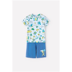 Пижама для мальчика Crockid К 1528 пляж на льдисто-голубом, синий
